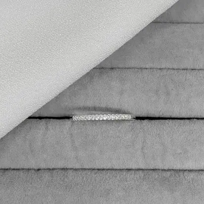 ANEL MEIA ALIANÇA ZIRCONIA CRISTAL