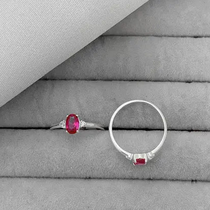 ANEL PEDRA AZUL/ROSA