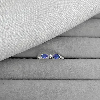 ANEL ZIRCONIA COLORIDA RUBI/AZUL