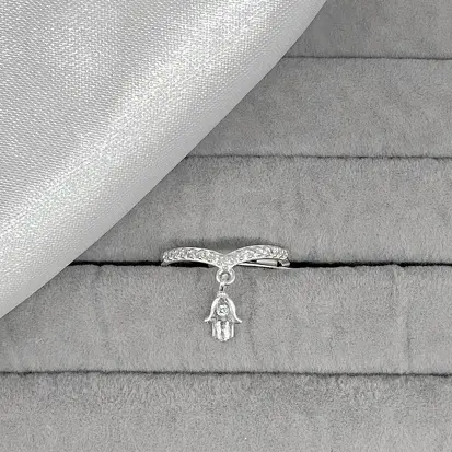 ANEL ZIRCONIA MAO DE FATIMA