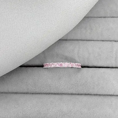 ANEL APARADOR CRAVEJADO ZIRCONIAS ROSA