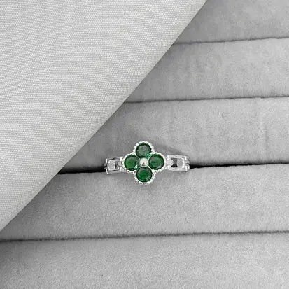 ANEL CORRENTE FLORZINHA VERDE