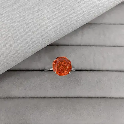 ANEL SOLITÁRIO APEROL ROSA CUT 10MM