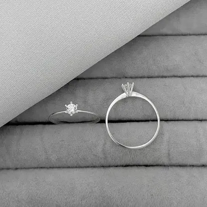 ANEL SOLITARIO 6 GARRAS CRISTAL 4MM