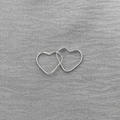 ARGOLA CORAÇAO FIO MEIA CANA 2CM 3MM