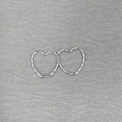 ARGOLA CORAÇAO FIO TRANÇADO 2MM/2,6CM
