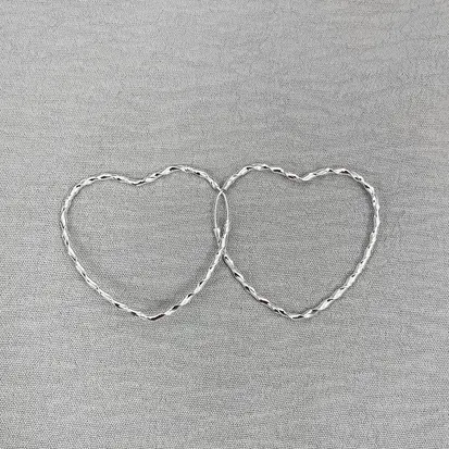 ARGOLA CORAÇAO FIO TRANÇADO 2MM/4,3CM