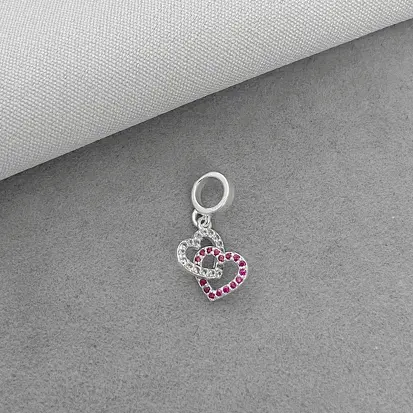 BERLOQUE MINI CORAÇÃO CRAV ROSA