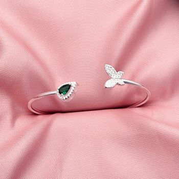 Bracelete Borboleta E Gota Cravejados