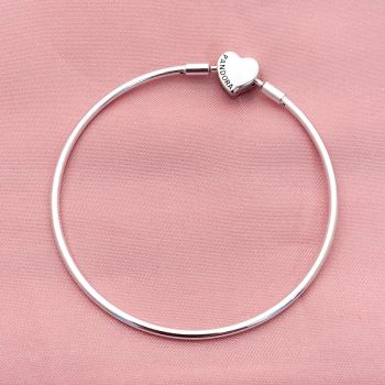 Bracelete Pandora Coração Liso Lado Escrito