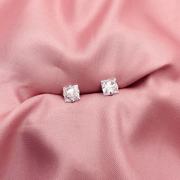 Brinco Zirconia Quadrada 7mm