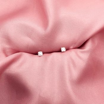 Brinco Zirconia Quadrada 3mm