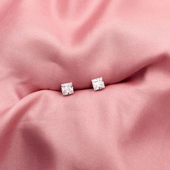 Brinco Zirconia Quadrada 5mm