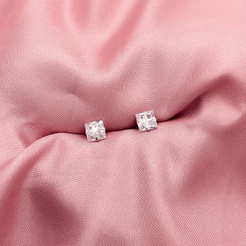Brinco Zirconia Quadrada 6mm