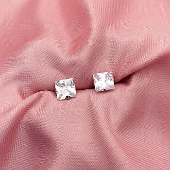 Brinco Zirconia Quadrada 10mm