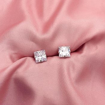 Brinco Zirconia Quadrada 9mm