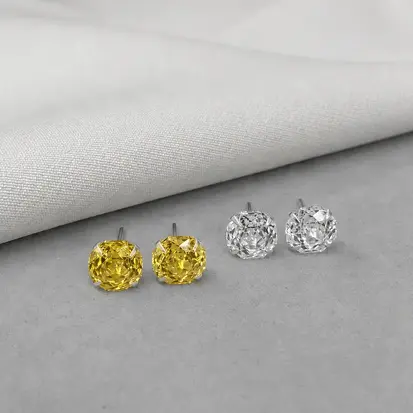 BRINCO ZIRCONIA GARRA ROSA CUT 8MM