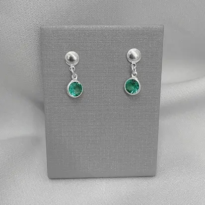 BRINCO ZIRCONIA VERDE PENDURADA