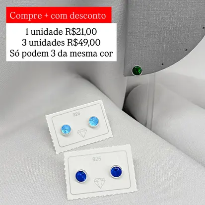 BRINCO ZIRCONIA EMBUTIDO 5MM CORES