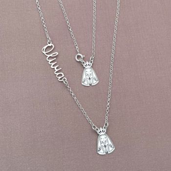 Escapulário Personalizado Nossa Senhora Nome 50cm Com Fecho