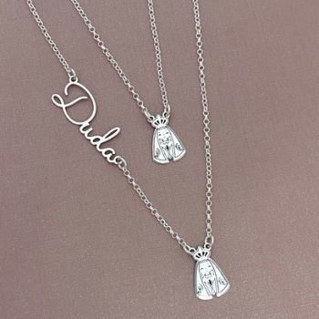 Escapulário Personalizado Nossa Senhora Nome Adulto