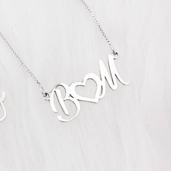Gargantilha Nome Personalizado Iniciais Coração