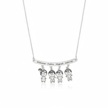 Gargantilha Canga Personalizada 4 Filhos