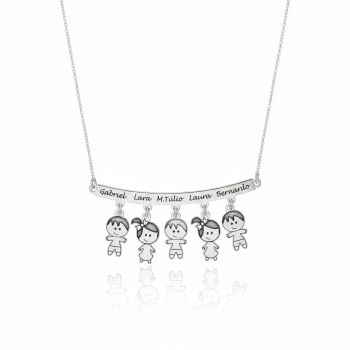 Gargantilha Canga Personalizada 5 Filhos