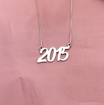 Gargantilha Ano De Nascimento Personalizado
