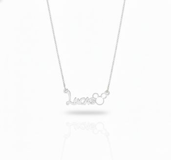 Gargantilha Mini Nome Fonte Disney + Mickey