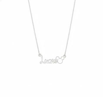 Choker Mini Nome Fonte Disney + Mickey