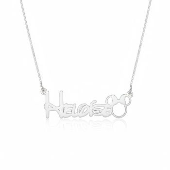 Choker Mini Nome Fonte Disney + Minnie