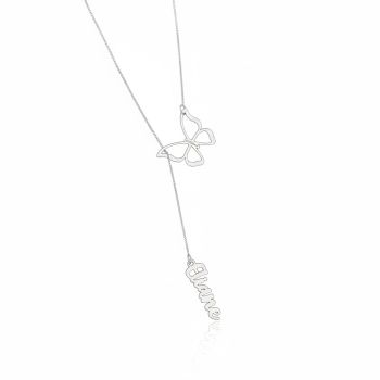 Gravatinha Personalizada Borboleta + Nome