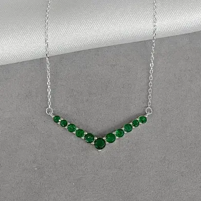 GARGANTILHA V ZIRCONIAS VERDE