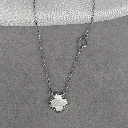 GARGANTILHA VAN CLEEF MADREPEROLA RODIO BRANCO