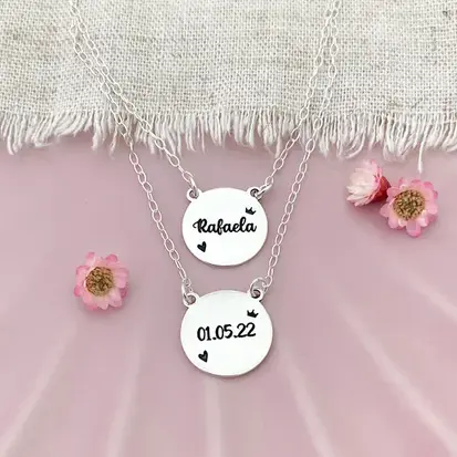 ESCAPULÁRIO MEDALHA NOME E DATA