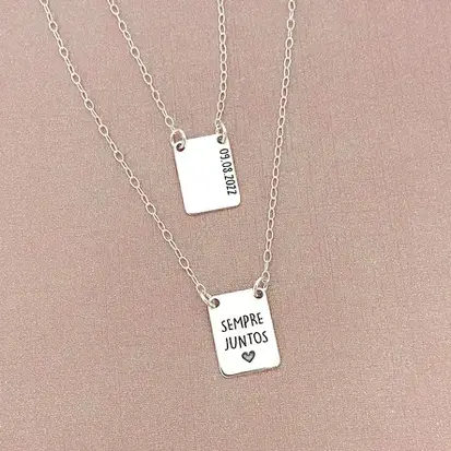 ESCAPULÁRIO PERSONALIZADO SEMPRE JUNTOS + DATA 70CM