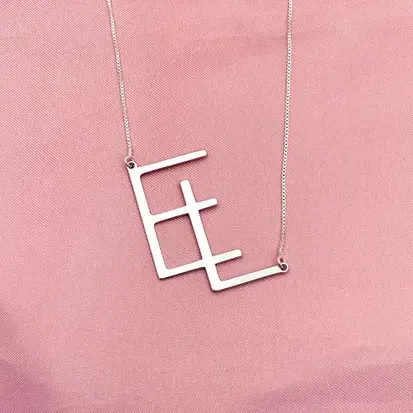GARGANTILHA LETRÃO DUPLO PERSONALIZADO