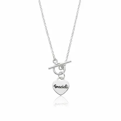 GARGANTILHA TIFFANY PERSONALIZADA FECHO EM T 45CM