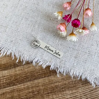 COLAR PLAQUINHA NOME + SÍMBOLO SIGNO