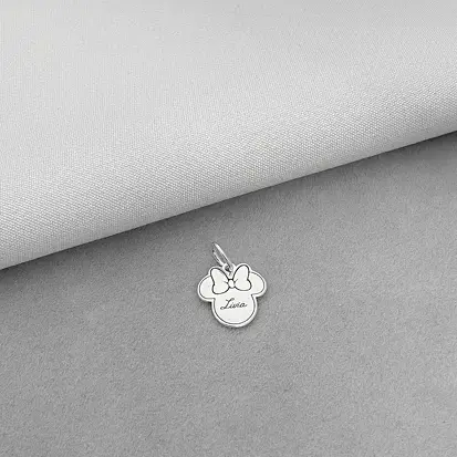 PINGENTE FORMATO MINNIE NOME PERSONALIZADO