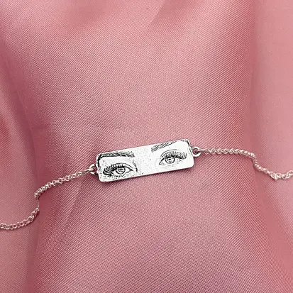 PULSEIRA PLAQUINHA FOTO OLHAR PERSONALIZADA