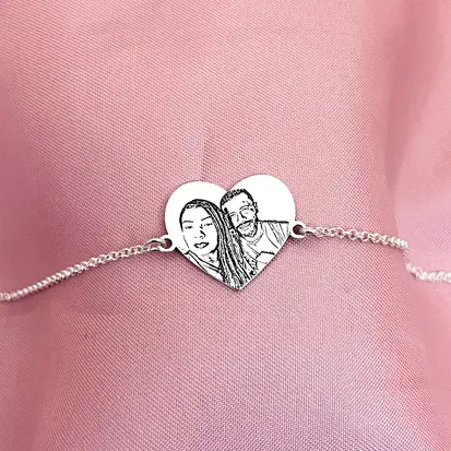 PULSEIRA FOTO CORAÇÃO PERSONALIZADA