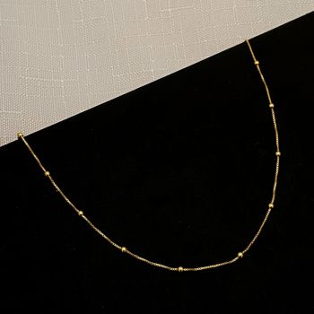 Gargantilha Veneziana Com Bolinhas Replica Ouro 40cm