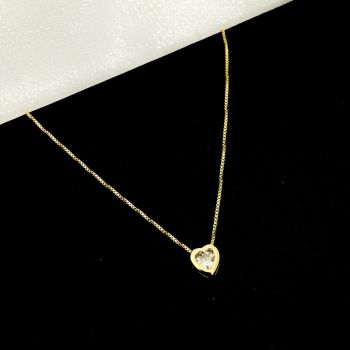 Gargantilha Ponto De Luz Galeria Coração Dourado