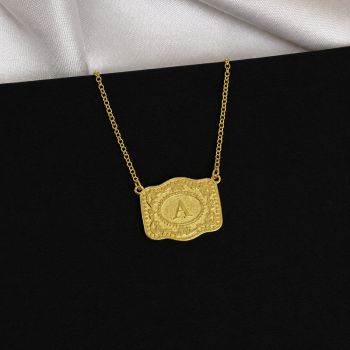 Choker Fivela Incial Elo Portugues Dourado