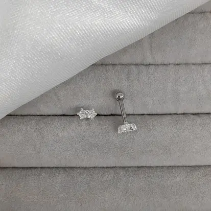 PIERCING DUAS ZIRCÔNIAS