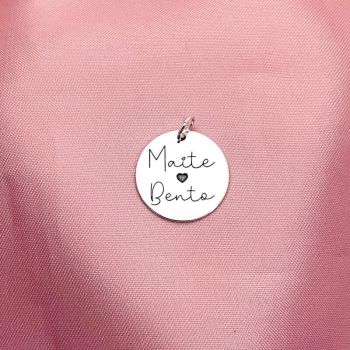 Pingente Personalizado Medalha Redonda Nome
