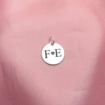 Pingente Personalizado Coração Inicial 1,5cm