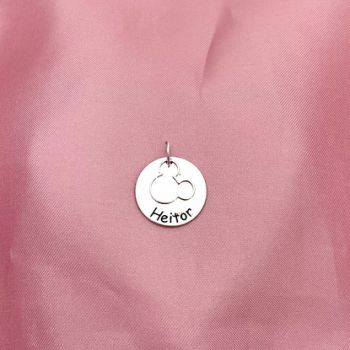 Pingente Medalha Nome Mickey Vazado